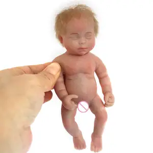 Customization silicone realistic 6 inch mini Detailed Painting reborn newborn baby doll