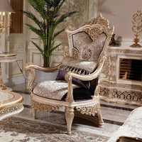 Ensemble de canapés de luxe RH, design royal français, en bois massif doré antique et tissu, fait main, écologique, pour salon haut de gamme