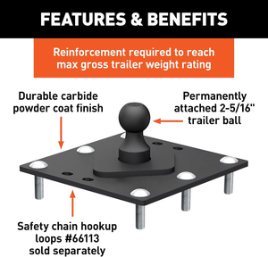 AMBITION 61100 <span class=keywords><strong>Attelage</strong></span> à <span class=keywords><strong>col</strong></span> <span class=keywords><strong>de</strong></span> <span class=keywords><strong>cygne</strong></span> à boule fixe sur lit <span class=keywords><strong>Attelage</strong></span> <span class=keywords><strong>de</strong></span> cinquième roue en acier au carbone et métal durable - Product Image 4