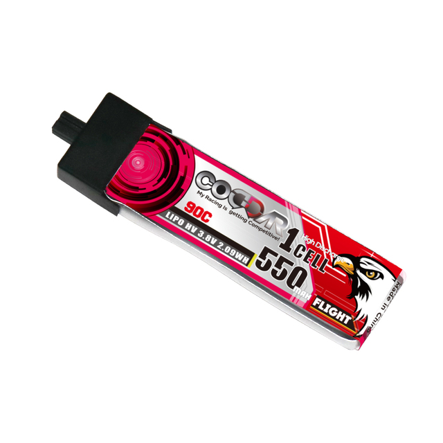 CODDAR LiPo Battery 1S 550MAH 3.8V 90C A30 with Plastic Head FPV Drone High Voltage HV LiHV Lithium Polymer