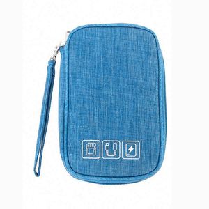 Bolsa de Almacenamiento Portátil para Cables de Datos, Bolsa de Viaje para Auriculares, Bolsa Organizadora Resistente de Oxford 300D para Cargadores de Celulares - Product Image 5