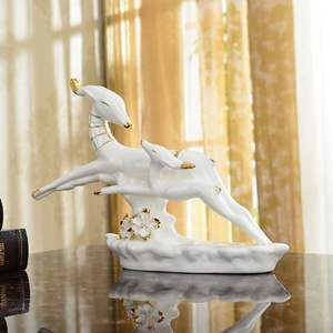 Decorazioni Creative in ceramica <span class=keywords><strong>per</strong></span> la casa fortunate Buck Doe ornamenti <span class=keywords><strong>per</strong></span> soggiorno TV Wine Cabinet arredi accessori decorativi interni - Product Image 4