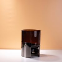 Vase en verre cylindrique imploré pour la décoration intérieure Vase en cristal élégant pour la décoration intérieure