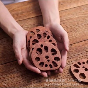 Sous-verre en bois massif de forme irrégulière, écologique, pour la maison, pour tasses à café et à thé - Product Image 5