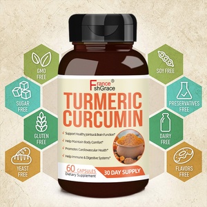 Meilleur complément alimentaire de curcuma et de curcumine, 60 capsules végétales, améliore la fonction hépatique, capsules de curcuma et de curcumine pour femmes et hommes - Product Image 3