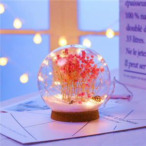 Flamenco personalizado Mini redondo colorido carga USB Navidad nieve globo amante pareja San Valentín día <span class=keywords><strong>luz</strong></span> de noche led - Product Image 3