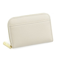 Porte-cartes en cuir PU grain litchi, style accordéon, grande capacité, double fonction (porte-monnaie et porte-documents), design minimaliste
