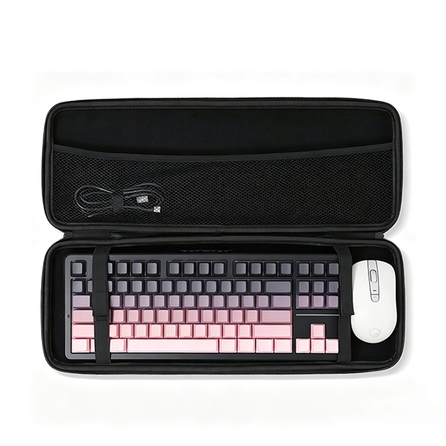 Hard Shell EVA Mechanical Keyboard Travel Case, Waterproof Shockproof Protective Storage Bag Fits 60/64/68 Gaming Keyboard