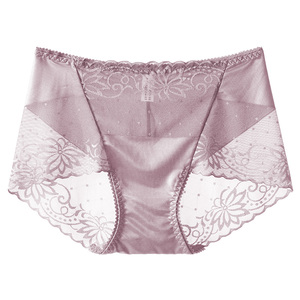 Zhenshangmei Nhà Máy Tùy Chỉnh Thoáng Khí Satin Trong Suốt Quần Lót Phụ Nữ Tóm Tắt Phụ Nữ Đồ Lót Giữa Tăng Ren Womens Đồ Lót - Product Image 6