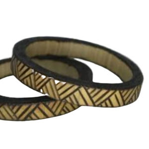 กำไลไม้แฟชั่นงานทำมือทาสีกว้างดีไซน์ตามสั่ง - Product Image 1