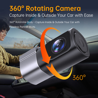 Mini Cámara para Coche con Grabación Automática en Bucle, Cámara de Tablero HD 1080P con WiFi y Visión de 360° °   Rotación Starlight Night Vision F1