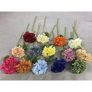 Flor de hortensia artificial Yixuan, de seda, con una sola cabeza, para decoración de bodas y arreglos florales para el hogar. - Product Image 2