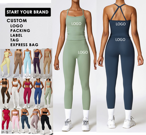 Soutien-gorge de sport pour femme à col halter, rembourré, dos évidé, brossé, pour yoga, gym et fitness EWX4201 - Product Image 5