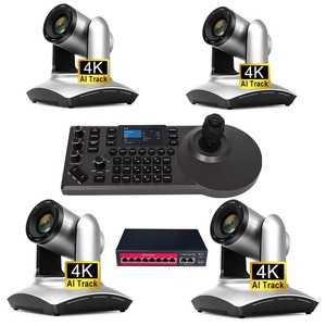 Pack de 4 caméras 4K avec contrôleur, zoom optique 20x, prise en charge NDI | HX2, Câble audio 10m, pour conférences en direct et vidéo MC3008+MKB20-4 - Product Image 1