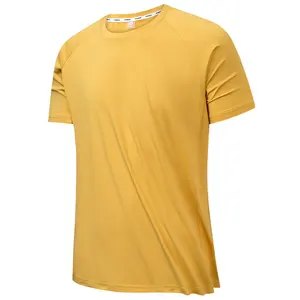 OEM ODM özel logo yeşil kas fit polyester t shirt yuvarlak boyun spor dri-fit tshirt