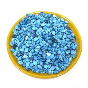 LANGYUE Cabochons belakang datar batu sintesis bulat murni pirus alami dari Guangdong untuk pembuatan cincin - Product Image 2