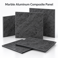 Panneau composite en aluminium marbré à veines vertes, 4 mm, revêtement PVDF, plaque ACP pour la décoration des murs extérieurs de villas