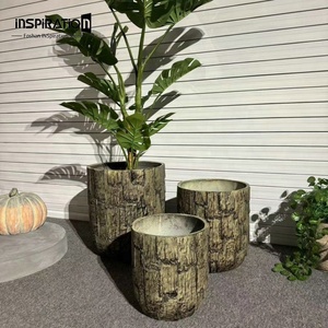 Macetas de hormigón con patrón en relieve de estilo Atlántico de flores antiguas para exteriores - Product Image 3