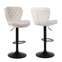 Best-seller Tabouret de bar lounge en velours de luxe chaise réglable en tissu pour salle à manger et hôtel Mobilier de maison design pop