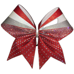 Moños Personalizados para Equipos de Animadoras, Directo de Fábrica |   Pedidos al por Mayor |   Moños Personalizados para Competencia de Cheerleading |   Material con Brillo |   Unisex - Product Image 1