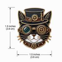 Épinglette en émail dur Steampunk pour le visage, placage arc-en-ciel, badge en alliage de zinc pour vêtements, sacs, cadeaux