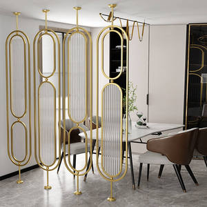Sang trọng thép không gỉ trang trí phân vùng tường màn hình thiết kế cắt laser cho trang trí nội thất phòng phân vùng kim loại - Product Image 2