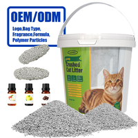 Litière pour chat en bentonite biodégradable, sans poussière et anti-odeur, 5 kg, sable sphérique pour animaux de compagnie, vente en gros OEM