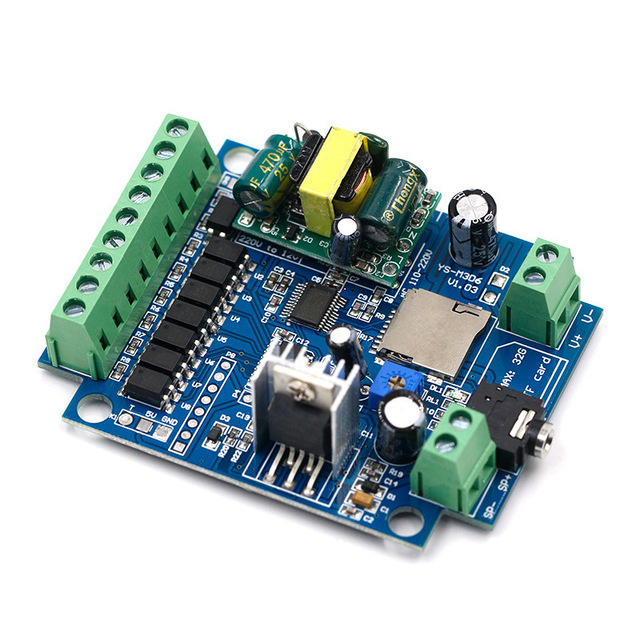 MP3 Voice Playback Module with Power Amplifier Board Alarm Cue Sound Announcer Trigger Mode Multi-mode