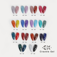 Vernis à ongles gel craquelé, marque privée, personnalisé, bouteille de 15ml, g