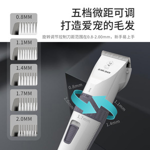 Cortadora de Pelo Eléctrica Profesional para Mascotas D6, Recargable, de Alta Velocidad, Herramienta de Aseo para Perros - Product Image 4