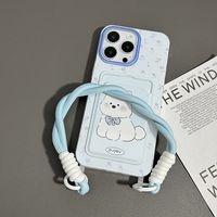 Pour femmes Compatible avec iPhone 16/15 pour Apple 14 Pro Max 13/12 Coque de téléphone en TPU mignonne et amusante avec motif de chiot
