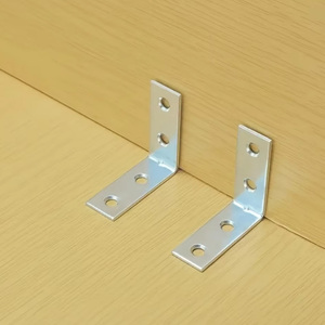 Soporte de Esquina en Ángulo de Acero de 90 Grados con 4 Orificios en Forma de L, Soporte de Metal Galvanizado para Construcción de Muebles - Product Image 3