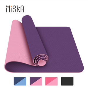 2024 umweltfreundlich rutschfest individuelles LOGO Fitnessstudio Pilates Fitness Übung langlebig 6 8 10 15 mm 1/2 Zoll extra dicke schwarze Tpe-Yoga-Matte - Product Image 2