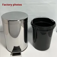 Fabricant vente en gros 12 litres en acier inoxydable pédale poubelle sanitaire hôtel ménage stockage poubelle couvercle cuisine salle de bain