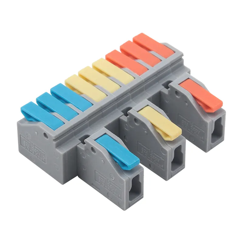 N4f 250V 32a 10Mm Universele Compacte Draad Splitsbare Draad Hendel Connector Push-In Snelklem Blok