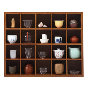 Bamboo multi-compartment Zen-inspired home decor item, tea <b>rack</b>, storage <b>rack</b>, antique display <b>shelf</b>, tea caddy, tea set <b>rack</b> - Product Image 1