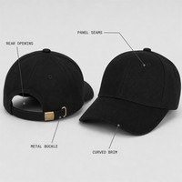 Casquette de baseball unie en sergé sportif, 100 % coton, réglable, décontractée et sportive, haut de gamme, idéale pour événements moto, cadeau pour hommes