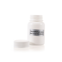 Bouchon à vis rond en plastique HDPE blanc opaque 70cc pour flacons de comprimés et pilules de vitamines à usage pharmaceutique