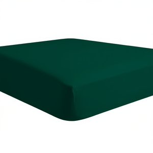 Fitted <b>Sheet</b> 100% Cotton Dark Green Italian <b>Single</b> <b>Bed</b> 90x200cm - Product Image 3