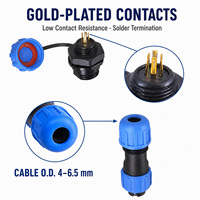 Connecteur étanche compatible Mini SP11 OL11 2 3 4 5 broches IP67 pour câble électrique, idéal pour l'éclairage LED extérieur des rues