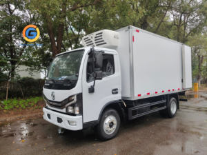 Camion frigorifique Dongfeng d'<span class=keywords><strong>occasion</strong></span>, prix du véhicule, 8 cm, 10 m³, 12 m³, fourgon <span class=keywords><strong>isotherme</strong></span> pour le marché ghanéen - Product Image 2