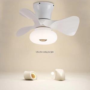 Ventilador de Techo LED Nórdico Simple, Nuevo, Súper Silencioso, con Motor de CC, Plástico y Metal, con Luz y Control Remoto para Baño - Product Image 3