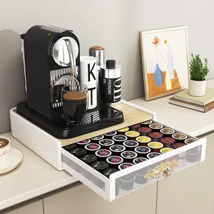 NOVO 24 dolce gusto ferro cesta metal armazenamento caixa rack de máquina coff stand pod cápsulas de café balde armários gaveta