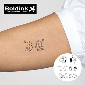 <span class=keywords><strong>Tatouage</strong></span> au jus de Jagua Boldink personnalisé, réaliste, mignon, motif chat fantôme, résistant à l'eau, longue durée (2 semaines) - Product Image 3