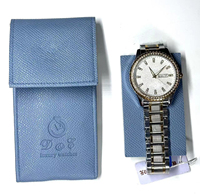 Pochette de Rangement Personnalisée en Daim pour Montres et Bijoux de Voyage, Couleurs Noir Vert Rouge Personnalisables, avec Logo Personnalisé, pour Montres Rlx