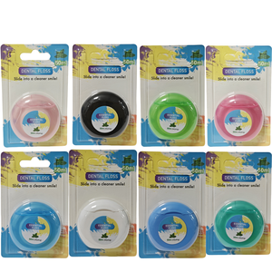 Filo Interdentale in Nylon da 50m con Etichetta Privata, Gusto Menta Colorato e Cerato, per Igiene Orale e Cura dei Denti - Product Image 1