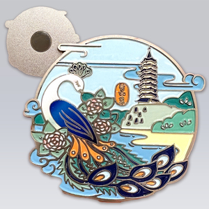 Magnete per Frigorifero in Metallo Smaltato 3D a Forma di Cigno Nero, Ecologico, Arte Popolare, Logo Personalizzato, Souvenir Turistico Animale - Product Image 5