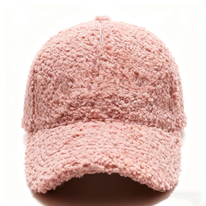 カスタムロゴ6パネルラムフリース冬用野球帽ベルクロバックバルク付きフラットブリムゴルフチームプロモーションハット - Product Image 5