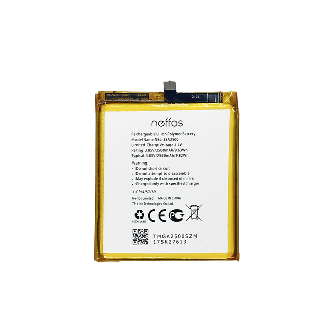 TP-LINK Universal/nefos X1 Lite Mobile Phone Battery TP904A NBL-38A2500 2500mAh 3.85V Rechargeable in Stock