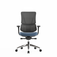 Chaise de bureau pivotante ergonomique de direction au design moderne avec accoudoirs, mouvement 4D, en PU, métal, aluminium, plastique, hauteur réglable, personnalisable